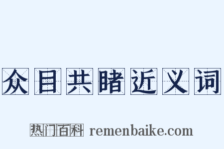 众目共睹近义词是什么意思的图片